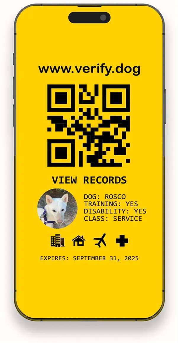 Verify.Dog Scan & Go profile on a phone