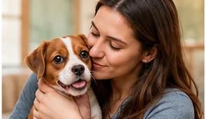 Woman with her dog